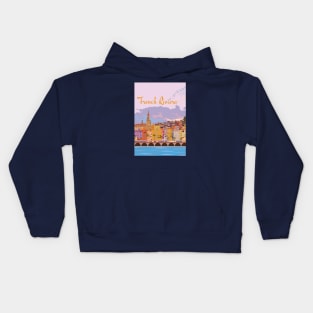 The French Riviera Travel Poster Kids Hoodie